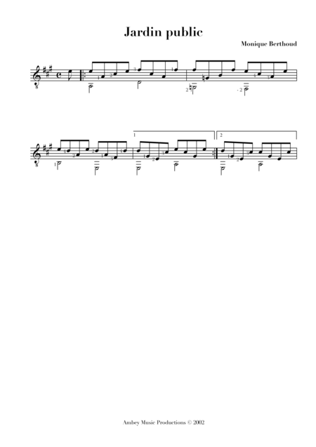 Free Sheet Music Jardin Public