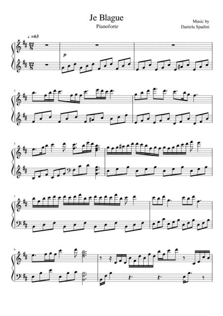 Je Blague Sheet Music