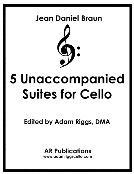 Jean Daniel Braun 5 Unaccompanied Suites For Solo Cello Sheet Music