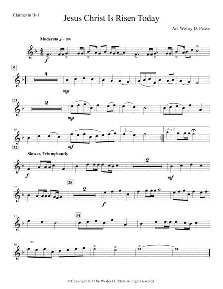 Jesus Christ Is Risen Today Clarinet Sextet Sheet Music