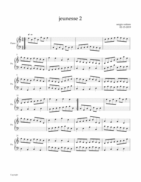 Free Sheet Music Jeunesse 2