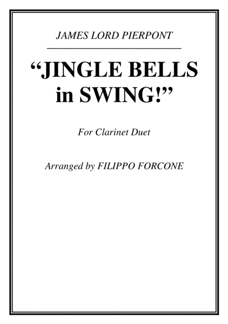 Jingle Bells In Swing James Lord Pierpont Clarinet Duet Sheet Music