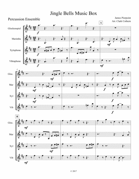 Free Sheet Music Jingle Bells Music Box