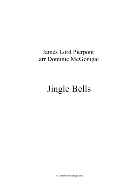 Jingle Bells Saatb Sheet Music