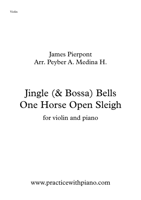 Free Sheet Music Jingle Bossa Bells For Violin And Piano