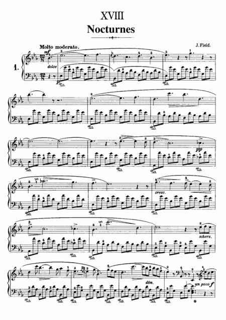 John Field Nocturne No 1 To 18 Full Complete Version Sheet Music