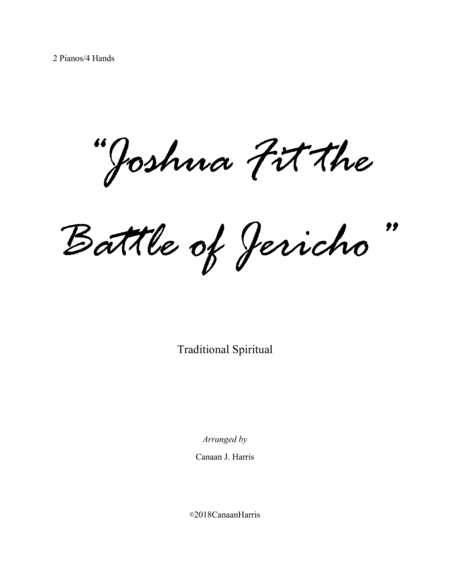 Joshua Fit The Battle Of Jericho 2 Piano Duet Sheet Music