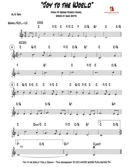 Joy To The World Alto Saxophone Piano Eb Major Easy Alto Key Of C Sheet Music