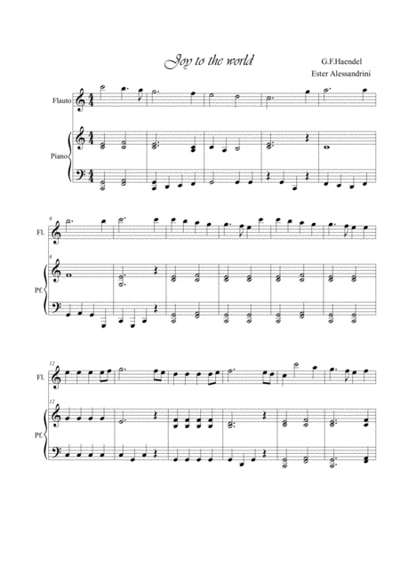 Free Sheet Music Joy To The World Flute And Piano