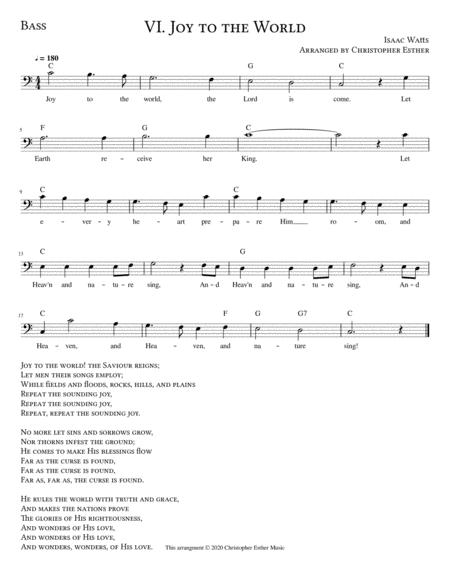 Free Sheet Music Joy To The World For Bass Voice