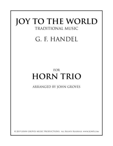 Joy To The World Horn Trio Sheet Music