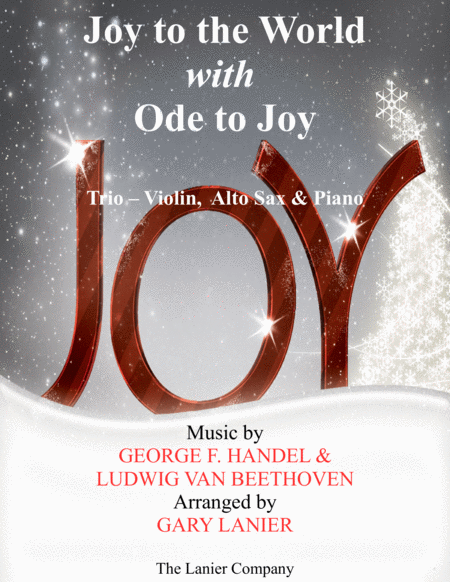 Free Sheet Music Joy To The World With Ode To Joy Trio Violin Alto Sax With Piano Score Parts