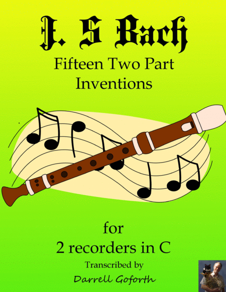 Js Bach Fifteen 2 Part Inventions For 2 Recorders In C Sheet Music