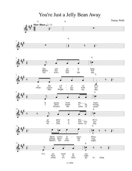 Just A Jelly Bean Away Sheet Music