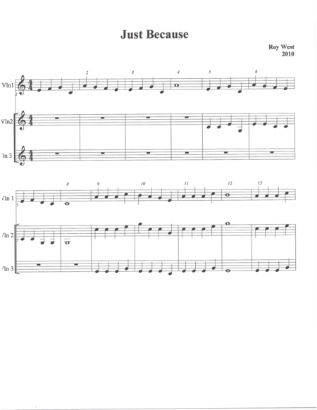 Free Sheet Music Just Because