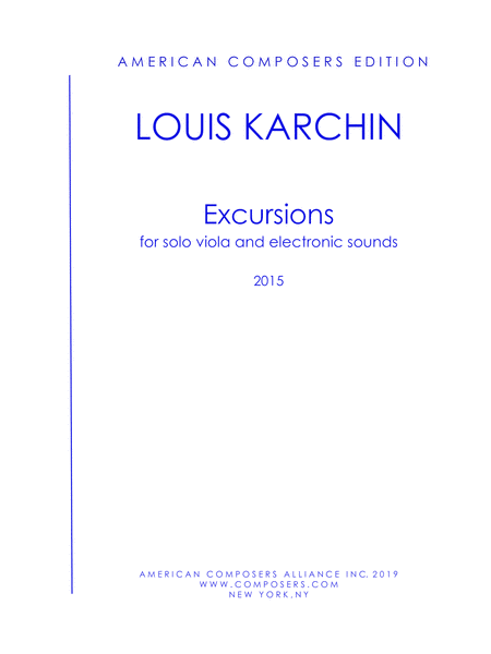 Free Sheet Music Karchin Excursions