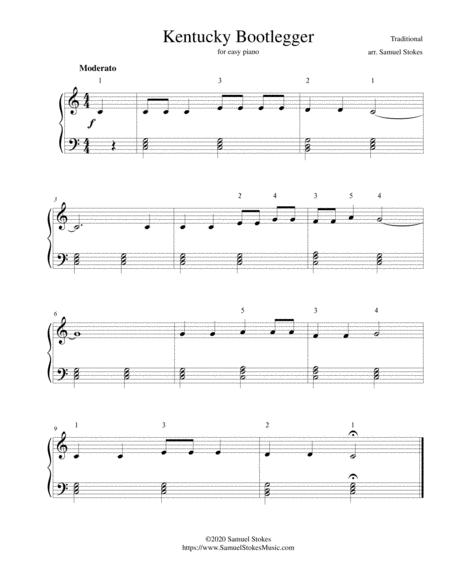 Free Sheet Music Kentucky Bootlegger For Easy Piano