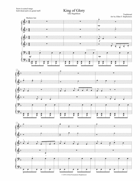 King Of Glory 1p 6h Sheet Music