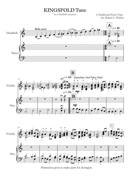 Kingsfold Tune For 2 0ctave Bells And Piano Sheet Music