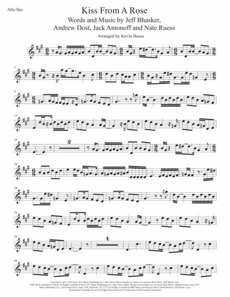 Kiss From A Rose Original Key Alto Sax Sheet Music