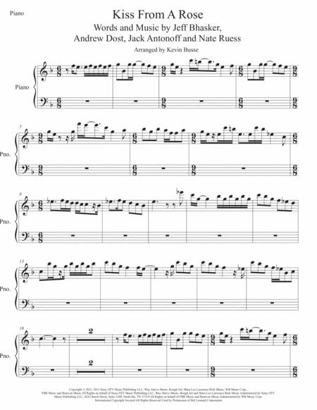 Kiss From A Rose Piano Sheet Music