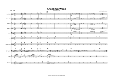 Knock On Wood Male Vocal With Small Band 3 5 Horns Key Of Eb Sheet Music