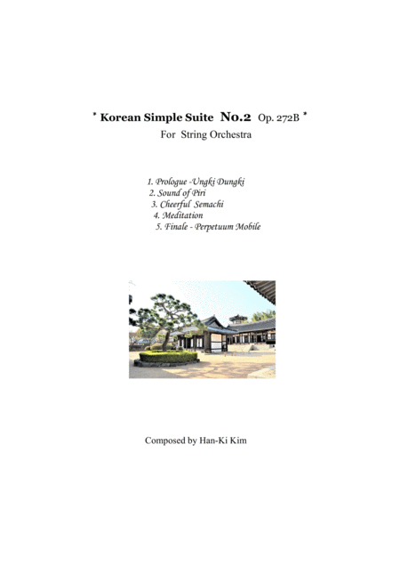 Free Sheet Music Korean Simple Suite No 2 For String Orchestra