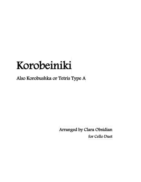 Free Sheet Music Korobeiniki Tetris Type A Arr For Cello Duet