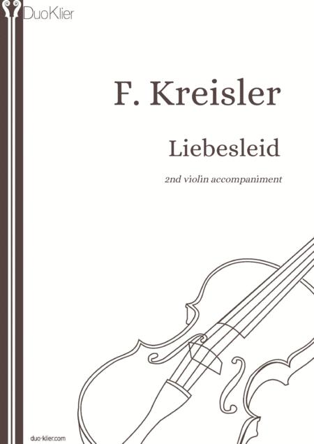 Free Sheet Music Kreisler Liebesleid 2nd Violin Accompaniment