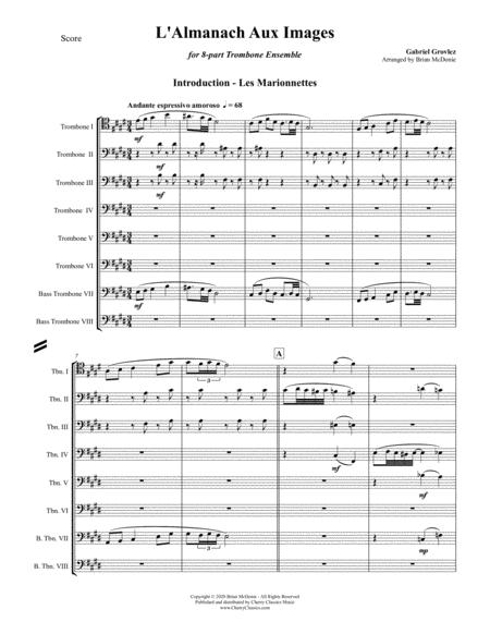 Free Sheet Music L Almanach Aux Images Suite For 8 Part Trombone Ensemble