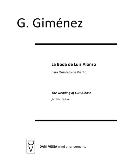 La Boda De Luis Alonso Wind Quintet Sheet Music