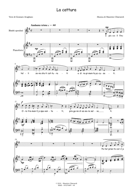 Free Sheet Music La Cattura