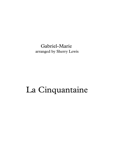 Free Sheet Music La Cinquantaine String Trio For String Trio