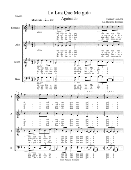 La Luz Que Me Guia Aguinaldo Venezolano Sheet Music