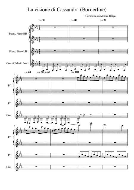 La Visione Di Cassandra Borderline Sheet Music