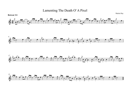 Lamenting The Death O A Pixel Sheet Music