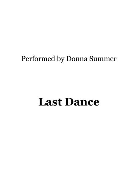 Free Sheet Music Last Dance Chord Guide Performed By Donna Summer