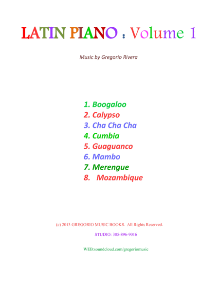 Free Sheet Music Latin Piano Volume 1