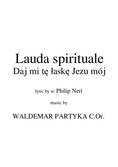 Lauda Spirituale Daj Mit Ask Jezu Mj Sheet Music