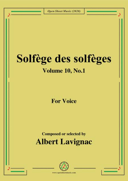 Free Sheet Music Lavignac Solfge Des Solfges Volume 10 No 1 For Voice