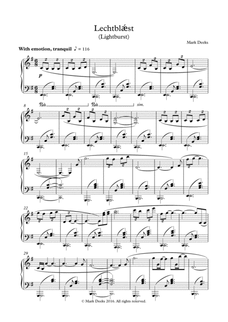 Free Sheet Music Lechtbl St Piano Solo