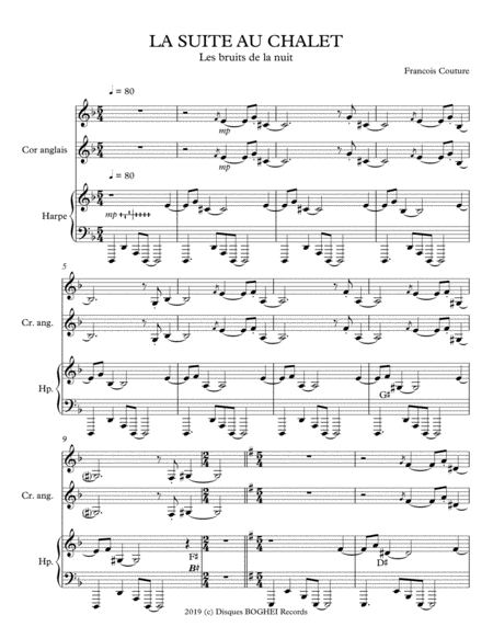 Free Sheet Music Les Bruits De La Nuit