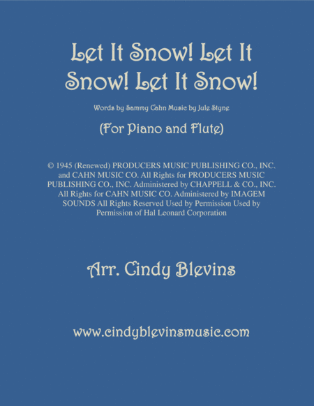 Let It Snow Let It Snow Let It Snow Arranged For Piano And Flute Sheet Music