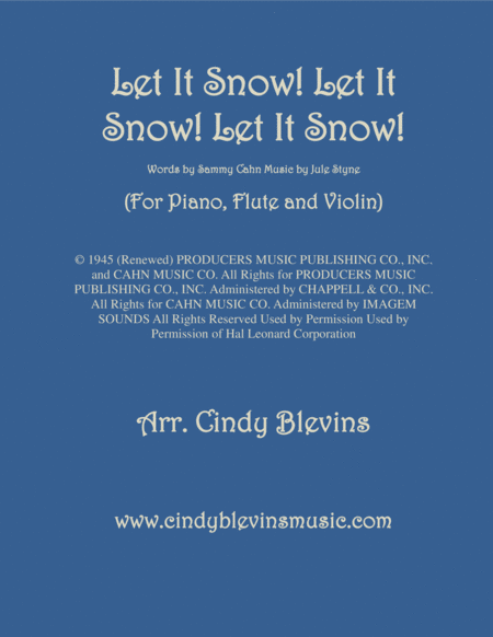 Let It Snow Let It Snow Let It Snow For Piano Flute And Violin Sheet Music