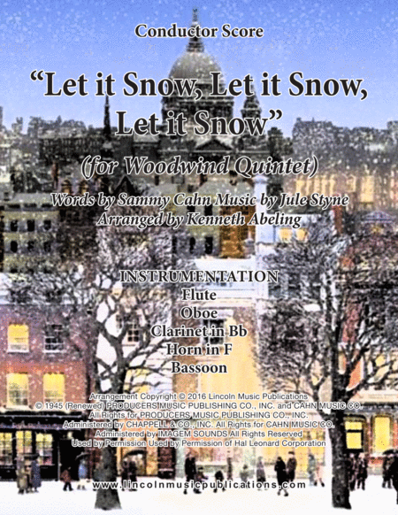 Let It Snow Let It Snow Let It Snow For Woodwind Quintet Sheet Music