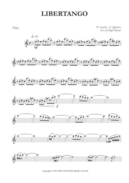 Free Sheet Music Libertango For Flute And Piano