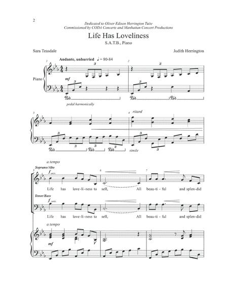 Free Sheet Music Life Has Lovliness