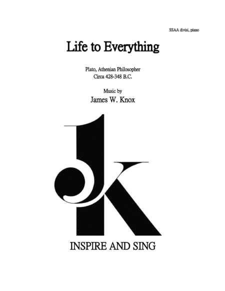 Life To Everything Ssaa And Piano Sheet Music