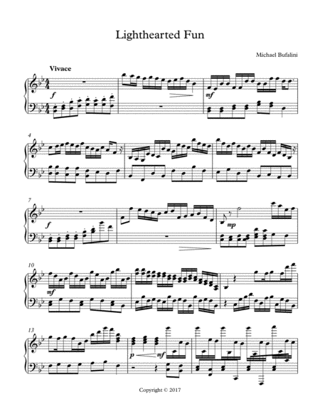 Lighthearted Fun Sheet Music