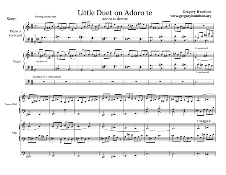 Little Duet On Adoro Te Sheet Music